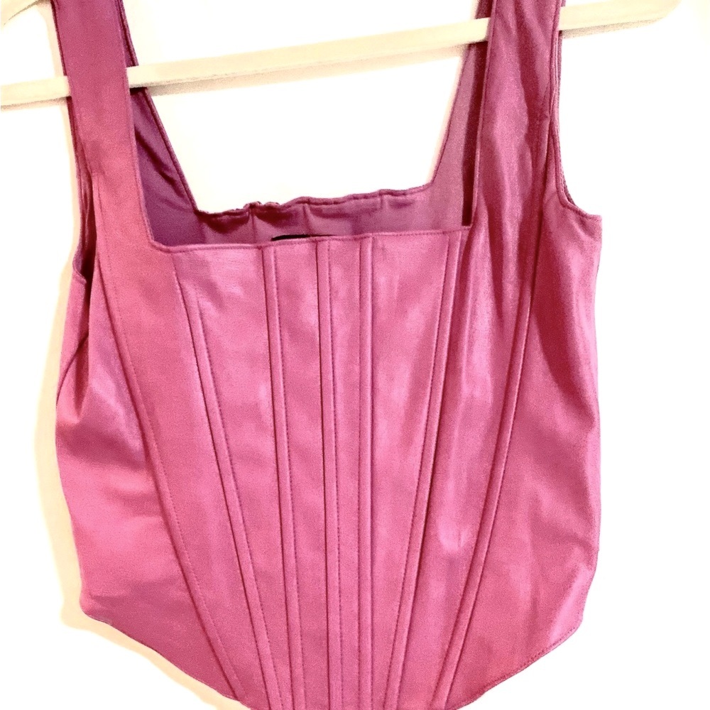 Pink Leather 7 For All Mankind  Top